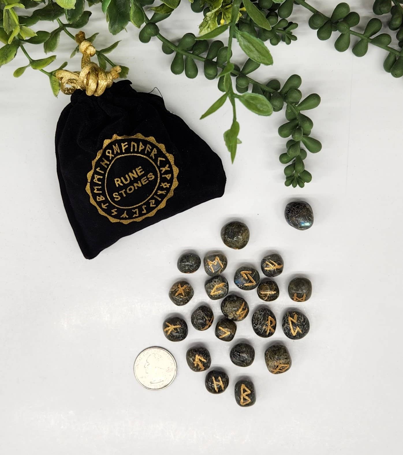 Labradorite Gemstone Rune Sets