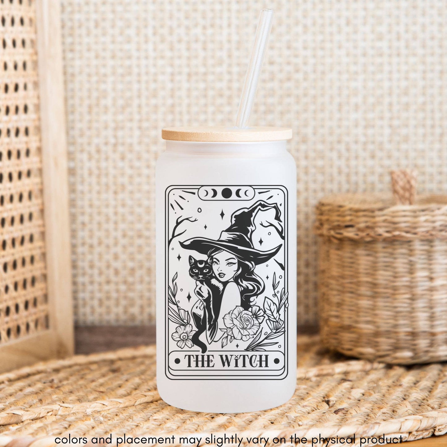 The Witch Tarot Card Libbey Beer Glass Can Cup (16oz)