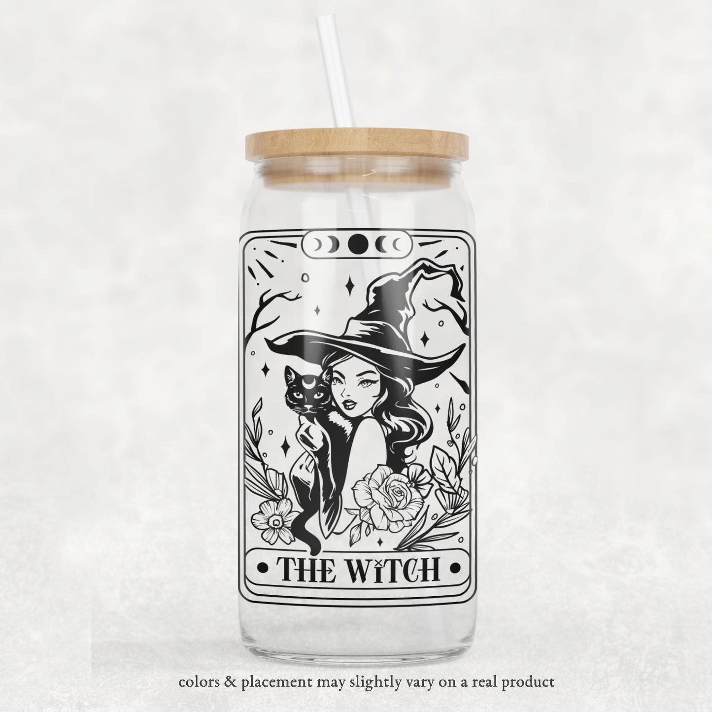 The Witch Tarot Card Libbey Beer Glass Can Cup (16oz)