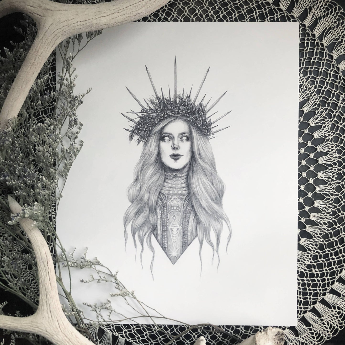 Framed Demeter Fine Art Print - Greek Goddess of the Harvest