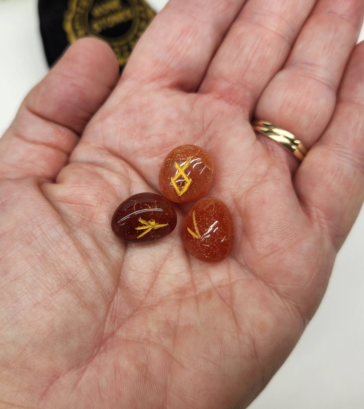 Carnelian Gemstone Rune Set