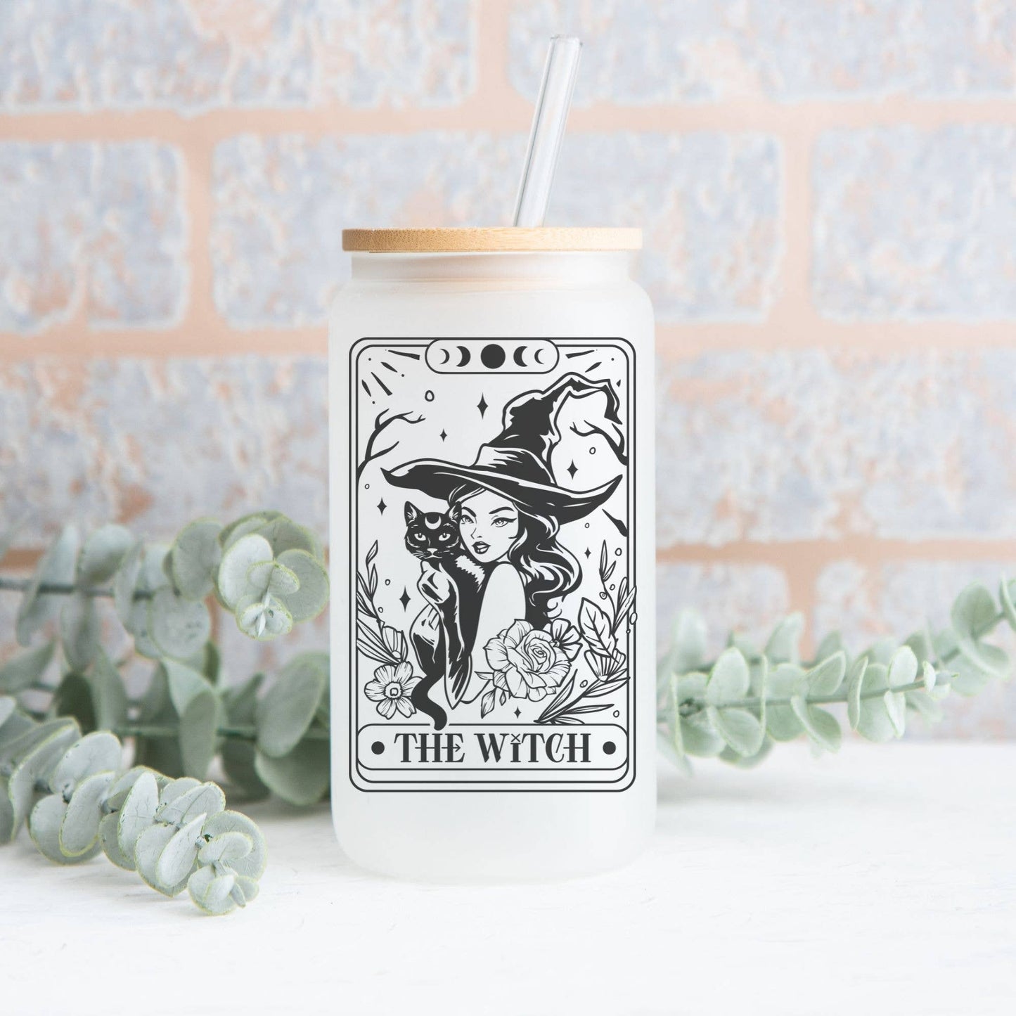 The Witch Tarot Card Libbey Beer Glass Can Cup (16oz)