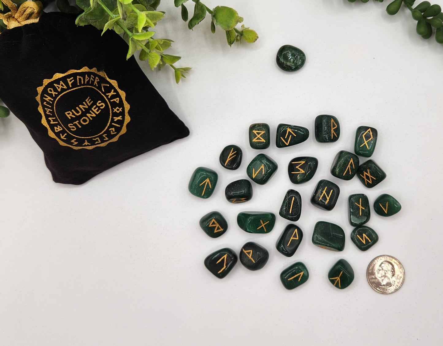 Jade Gemstone Rune Sets