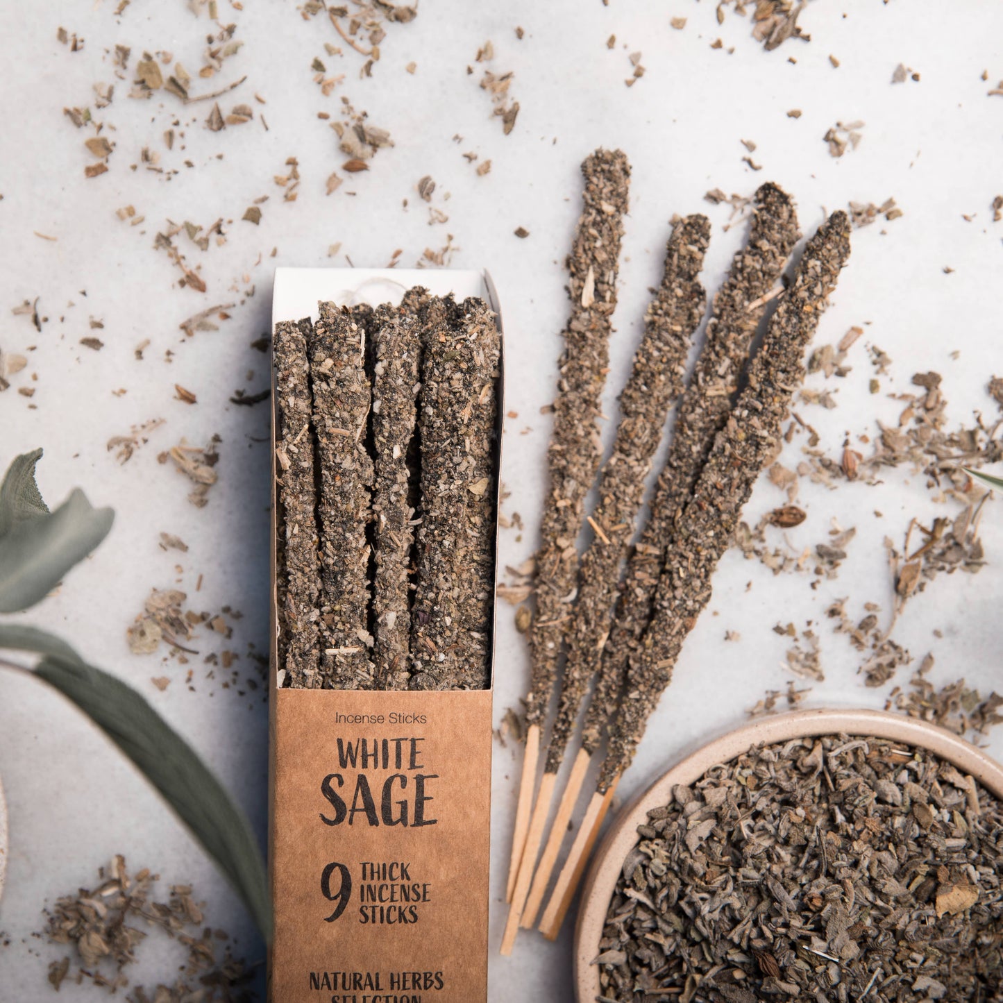 White Sage Flowers & Herbs Incense