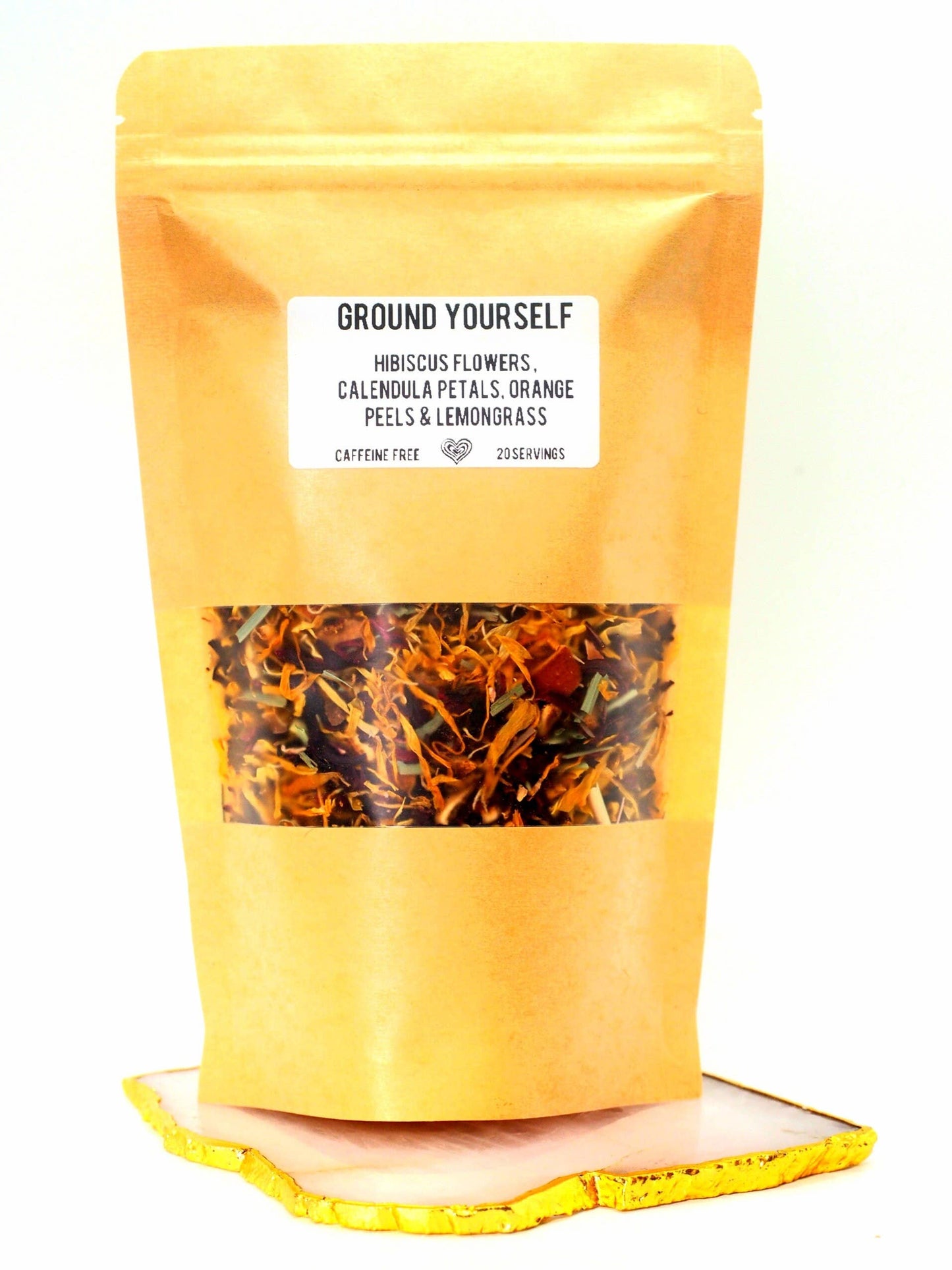 GROUND YOURSELF Handcrafted Herbal Tea Blend Loose Leaf Tea