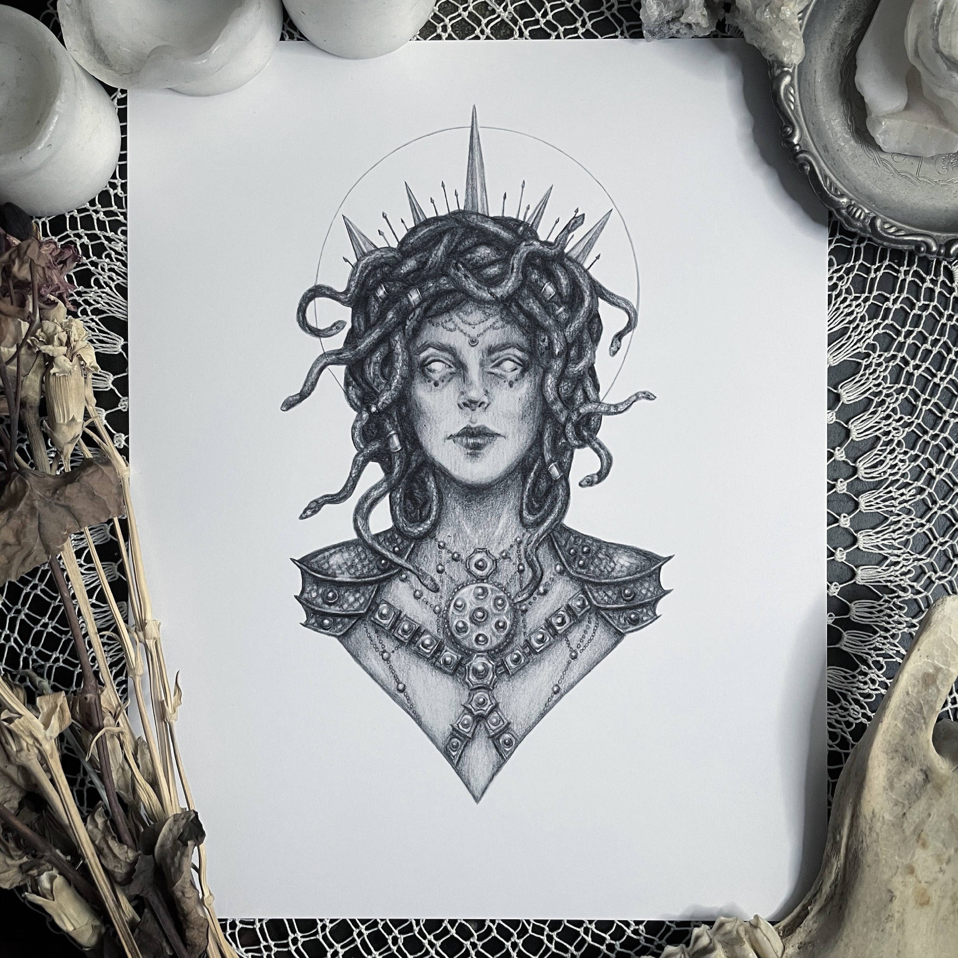 The Gorgons - Art Print - Medusa - Witchcraft - Dark Goddess