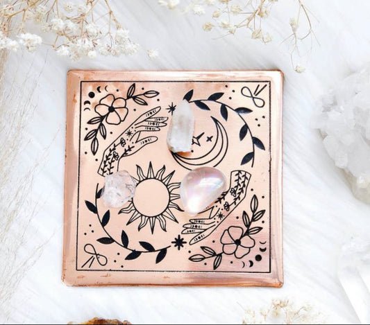 Copper crystal charging plate